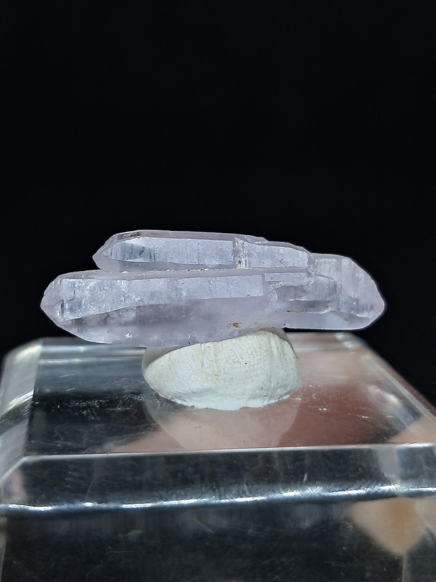 Esceptro Bipunta de Amatista de Veracruz Fusionada (México) | Cristal Natural | Muestra de Mineral #VA53
