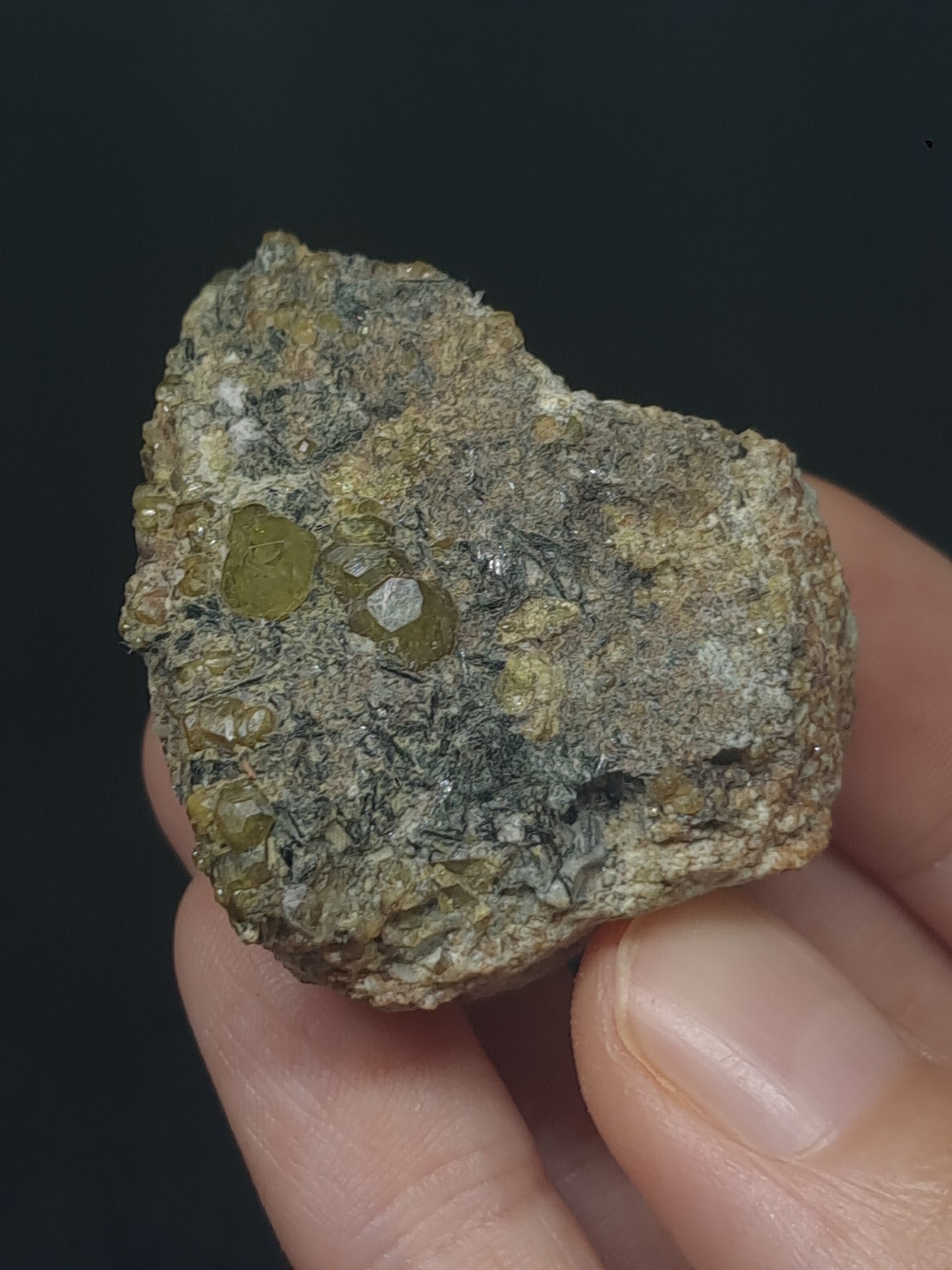 Green Garnet on Matrix (Mexico) Andradite Garnet Cluster |Rough Crystal Stone | Mineral Specimen #GR24
