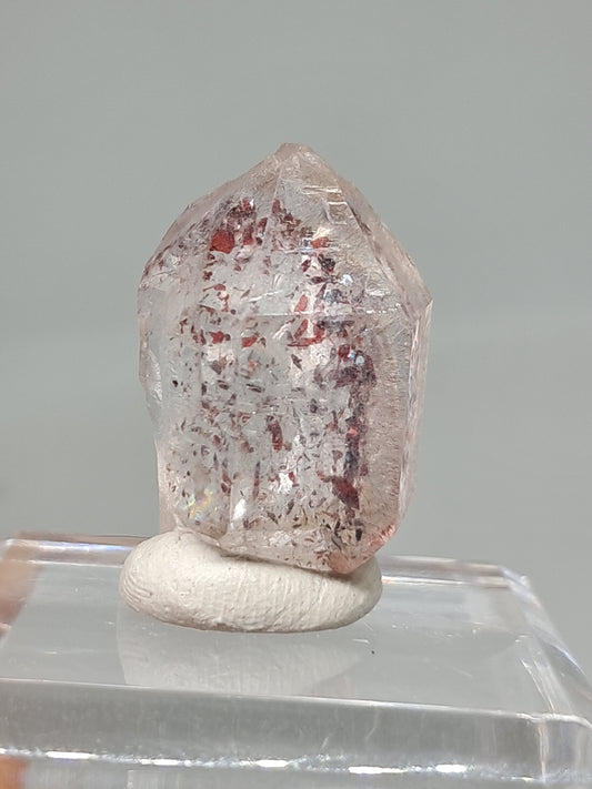 Hematite Included Quartz (Karur) Natural Crystal Point | Mineral Specimen #HPQ63