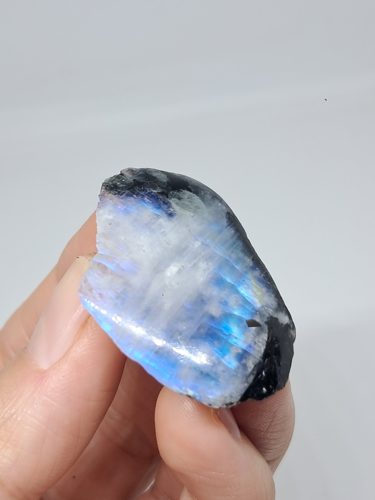 White Labradorite | Rainbow Moonstone *High Grade* (Tamil Nadu) Rough & Polished Stone | Natural Rock #MN18