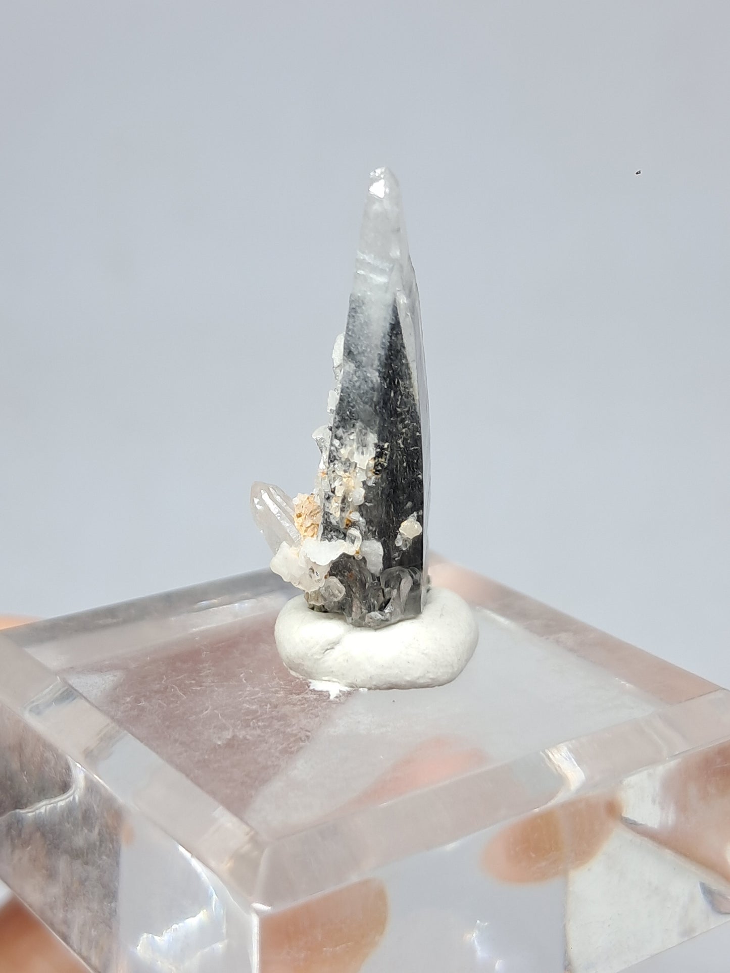 Tourmalinated Quartz Crystal Point (Karur) Natural Stone | Mineral Specimen #TQ26