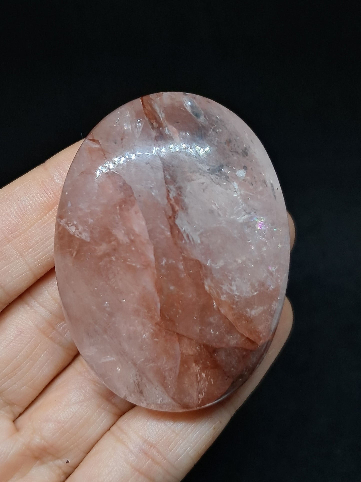 Hematite Quartz | Fire Quartz Palmstone | Good Quality Natural Stone