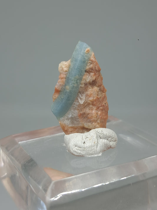 Aquamarine on Matrix (Karur) Rough Natural Crystal | Mineral Specimen #AQM46