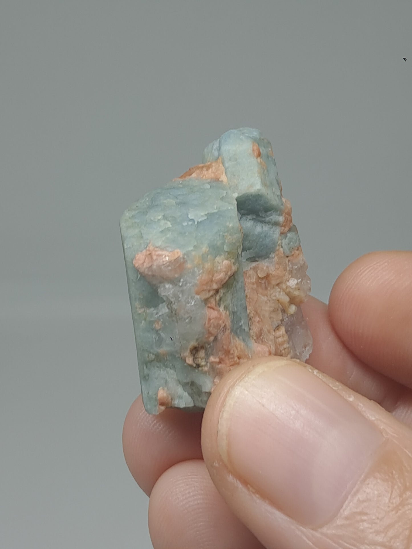 Aquamarine on Matrix (Karur) Rough Natural Crystal | Mineral Specimen #AQM52