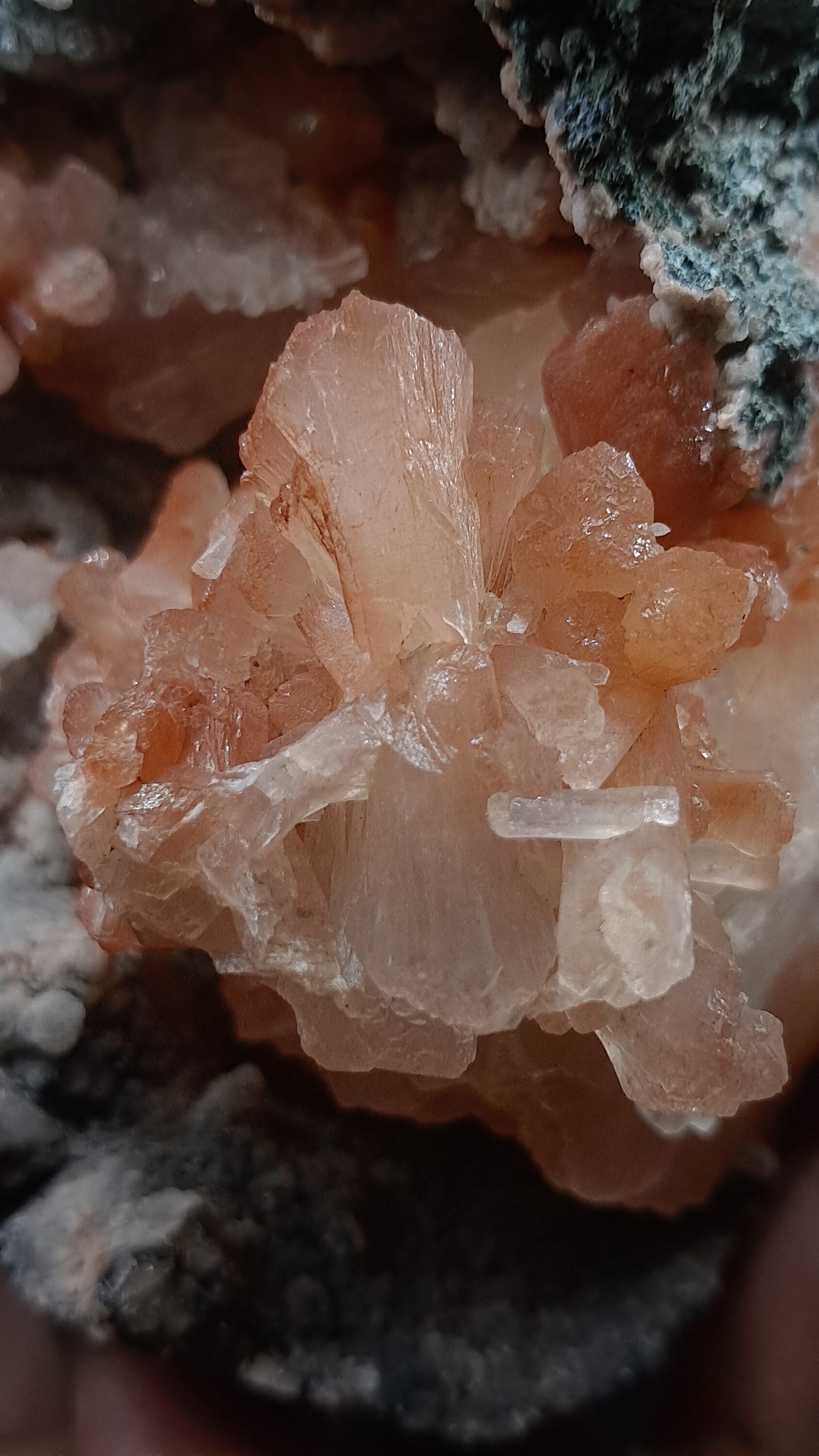 Peach Stilbite-Ca In Basalt (Ajanta) | Large Bow, Fan & Sheaf Crystal Aggregates | Self-standing #ZL29