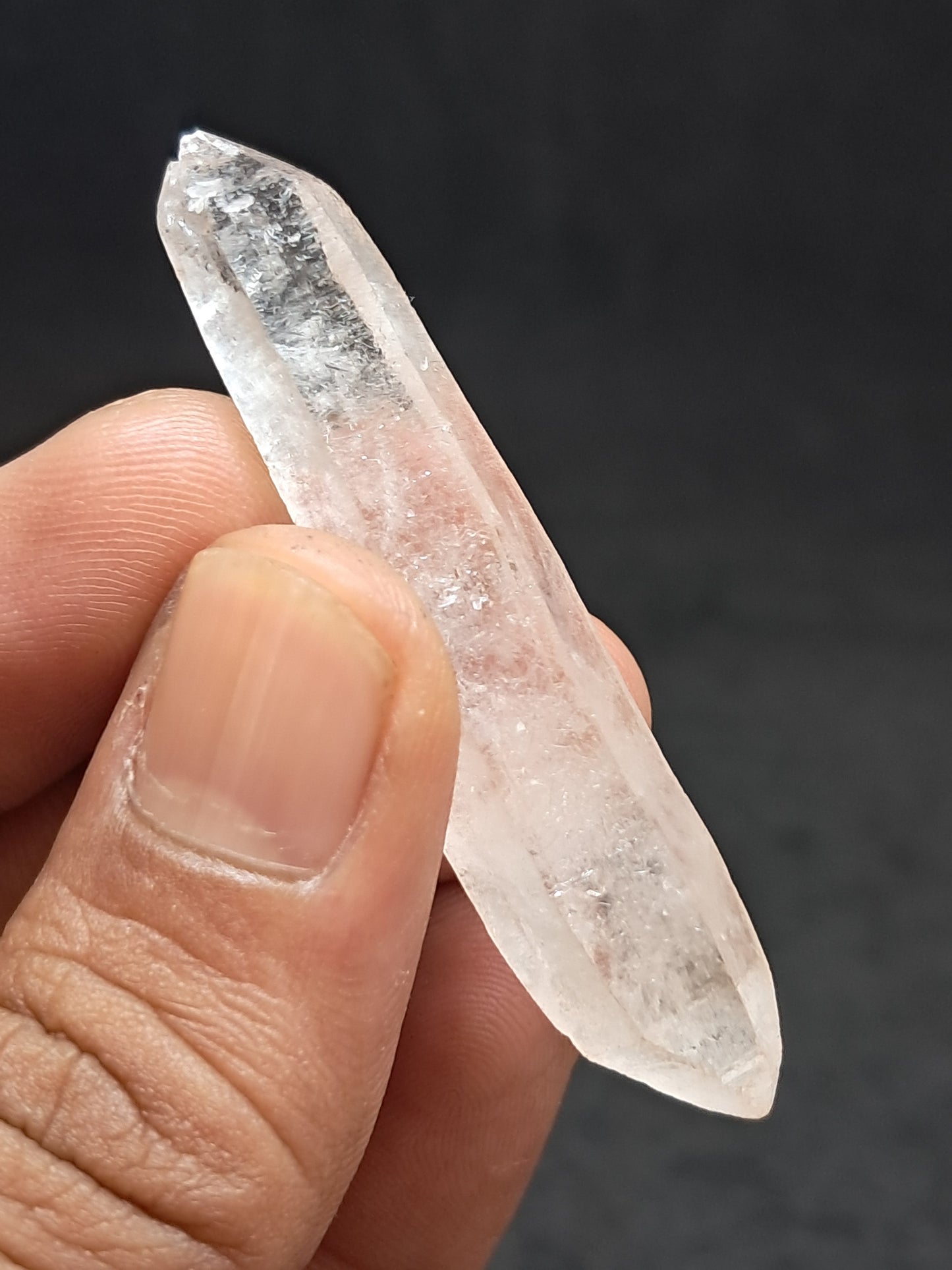 Himalayan Quartz Biterminated Self-healed Laser Point | Natural Crystal | Mineral Specimen #CH75