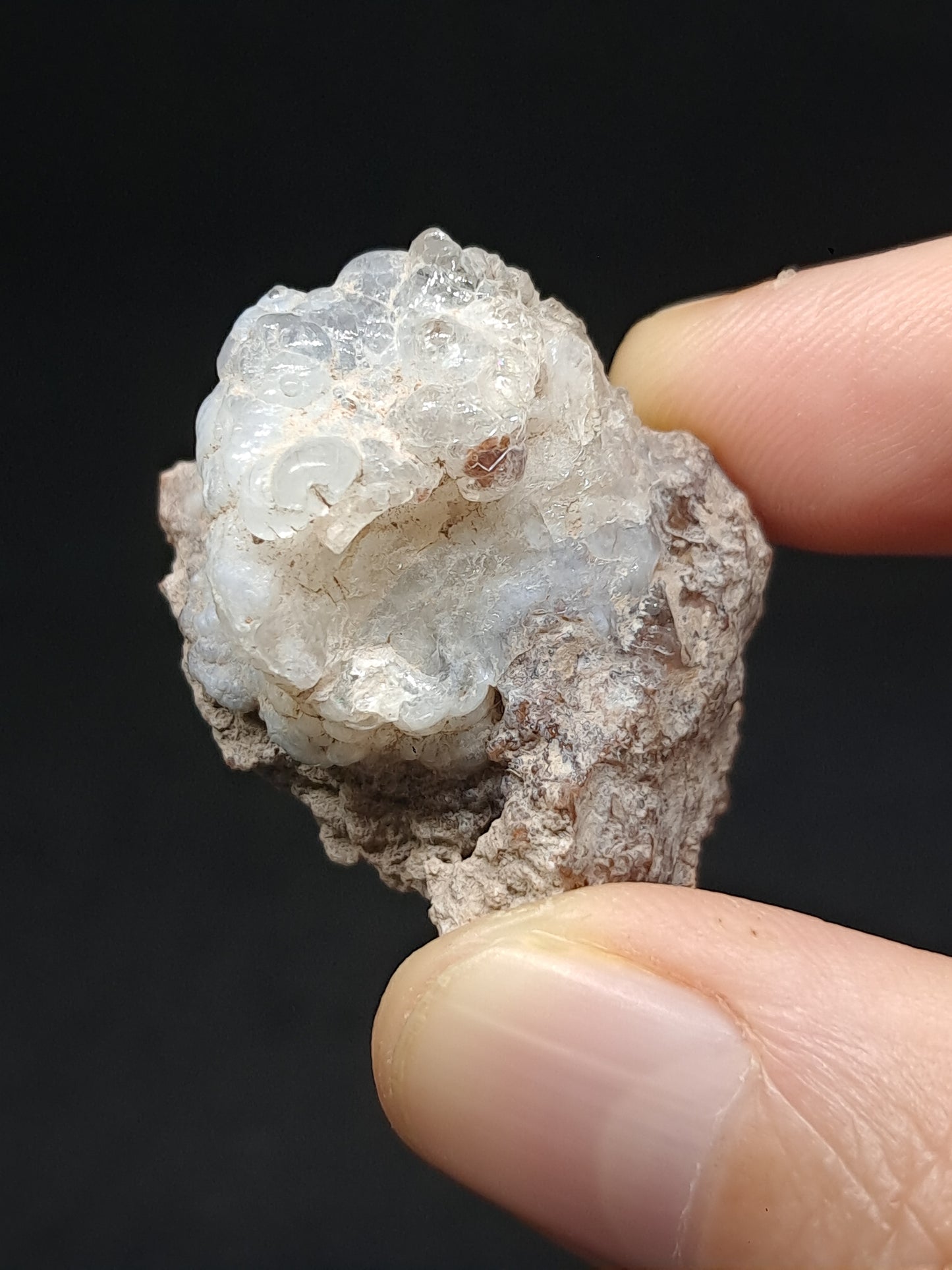 Hyalite Opal on Matrix (Mexico) Rough Crystal Stone | UV-Reactive Mineral Specimen #OH14