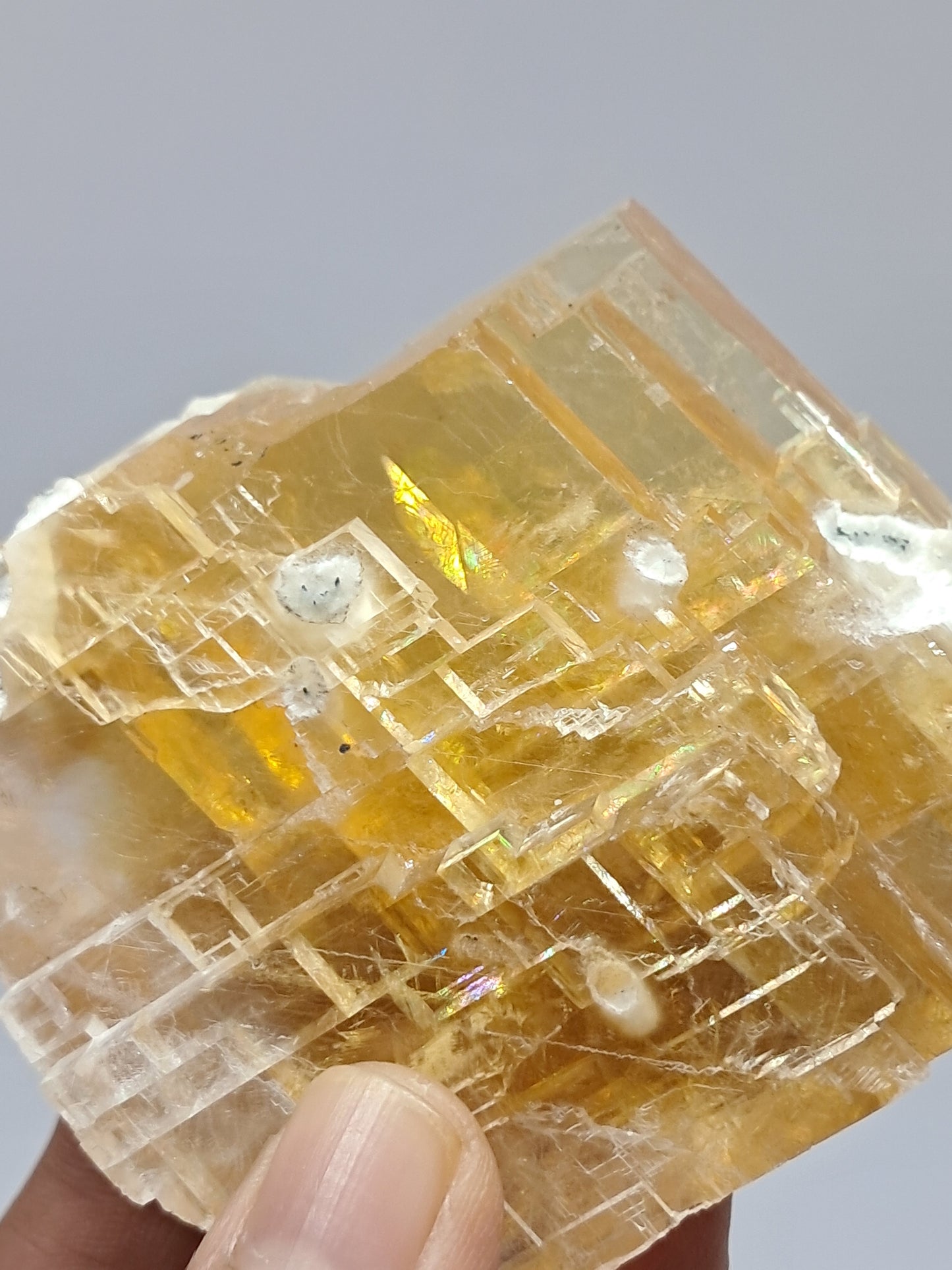 Honey Calcite w/ Okenite (India) Rough Crystal | Natural Stone | Mineral Specimen #CA15