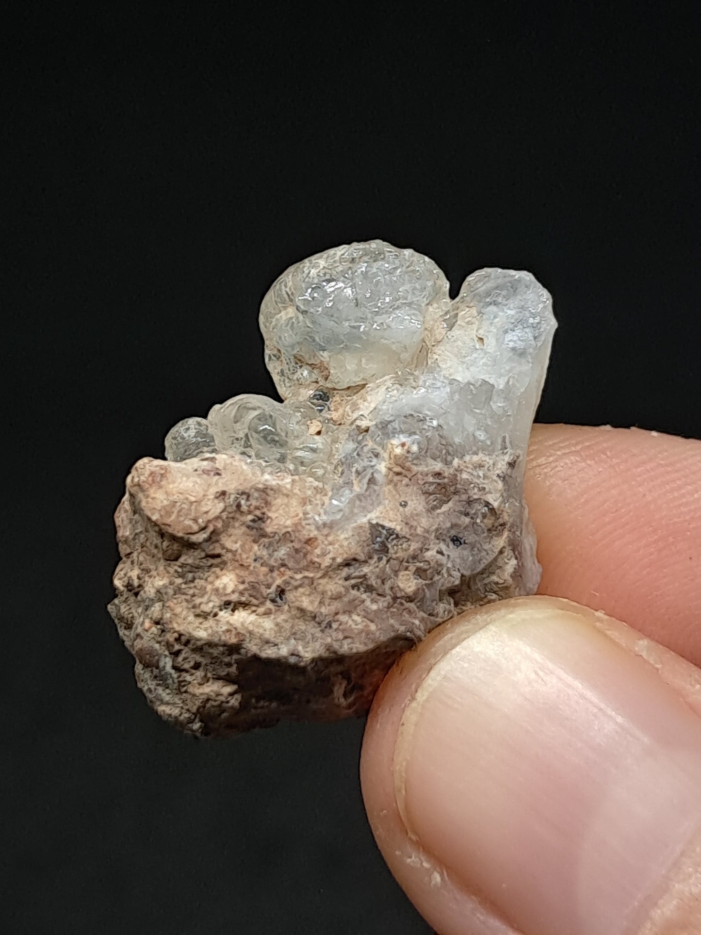 Hyalite Opal on Matrix (Mexico) Rough Crystal Stone | UV-Reactive Mineral Specimen #OH21