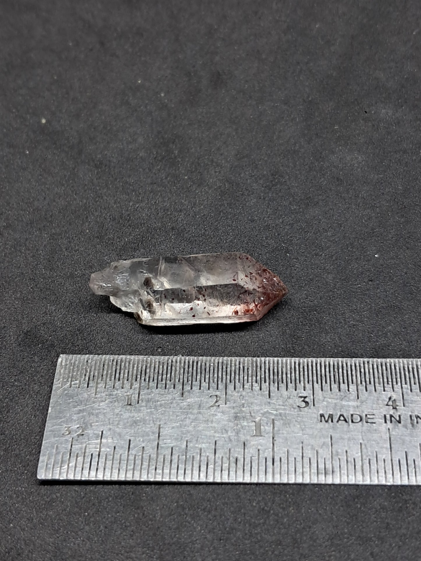 Quartz w/ Hematite Inclusions (Karur) Natural Crystal Point | Mineral Specimen #HPQ69