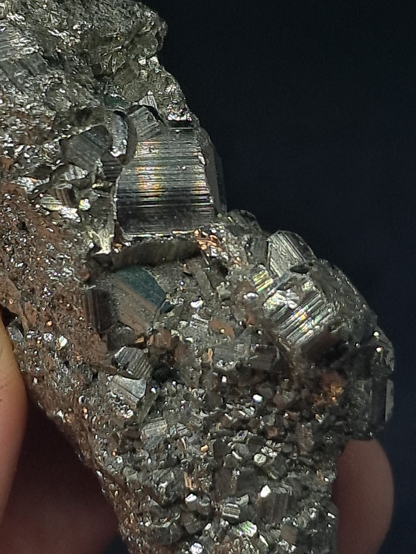 Pirita en bruto (Perú) Drusa natural | Ejemplar mineral | Rocas y cristales #PR28