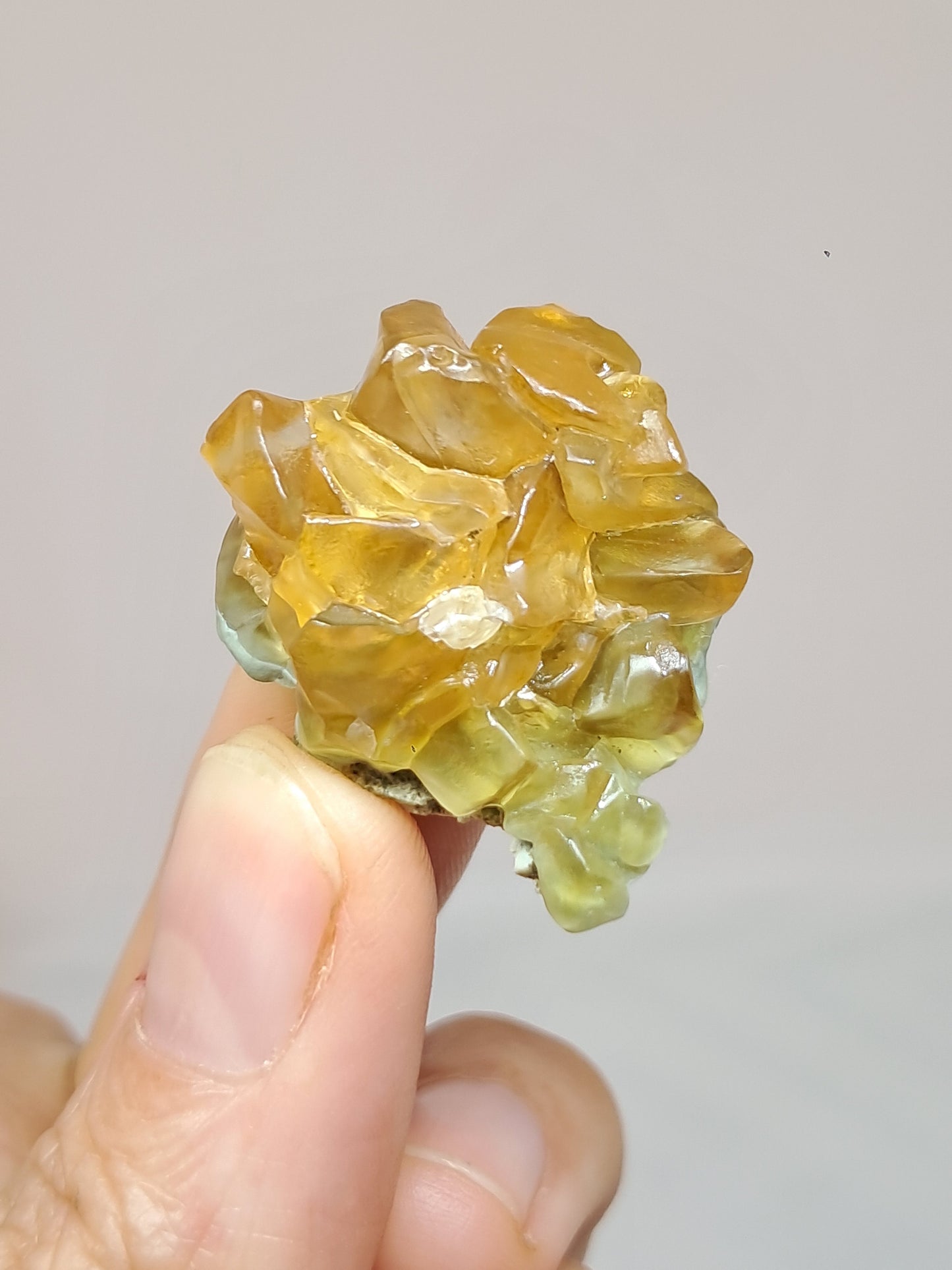 Honey Calcite (Ahmednagar) Dog Tooth Formation | Natural Crystal | Mineral Specimen #CA26