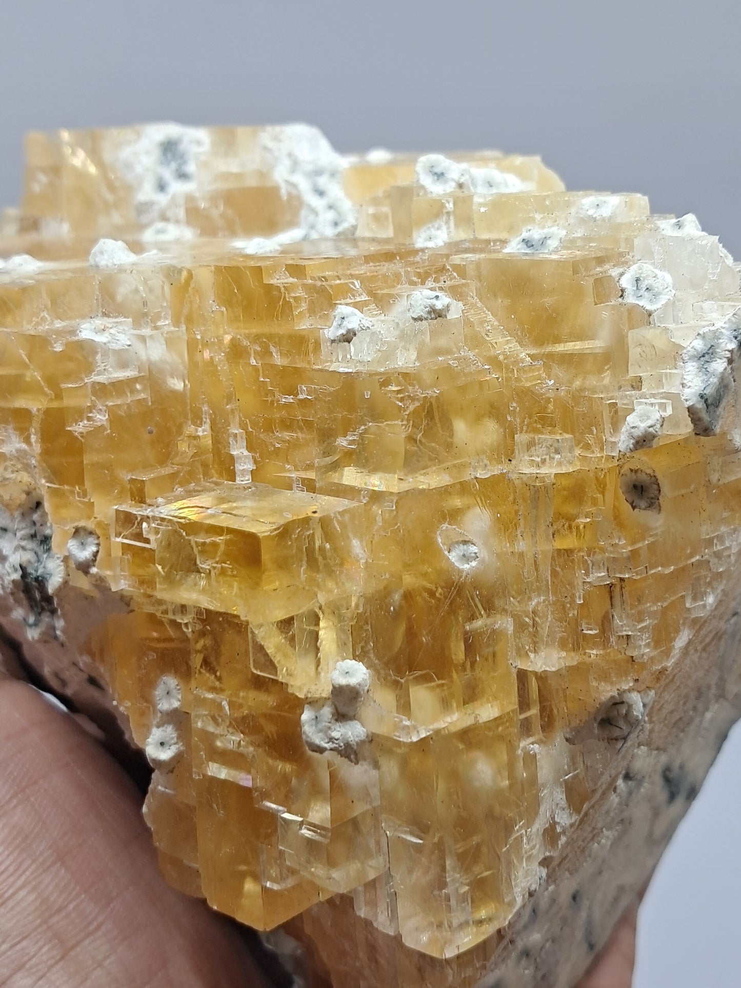 Honey Calcite w/ Okenite (India) Rough Crystal | Natural Stone | Mineral Specimen #CA20