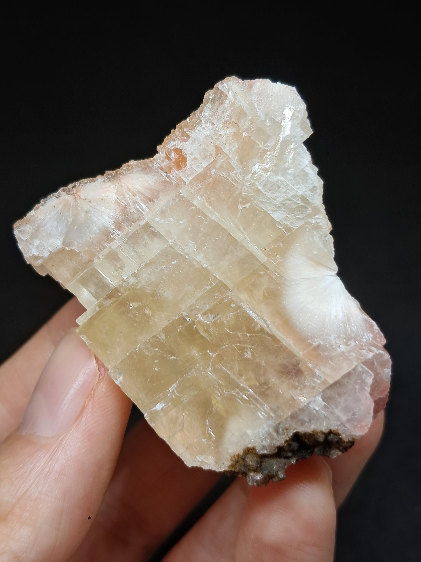 Calcita rojiza/rosa con mesolita *Hallazgo raro* (Pithampur) Cristal natural | Piedra en bruto | Espécimen mineral #CA34