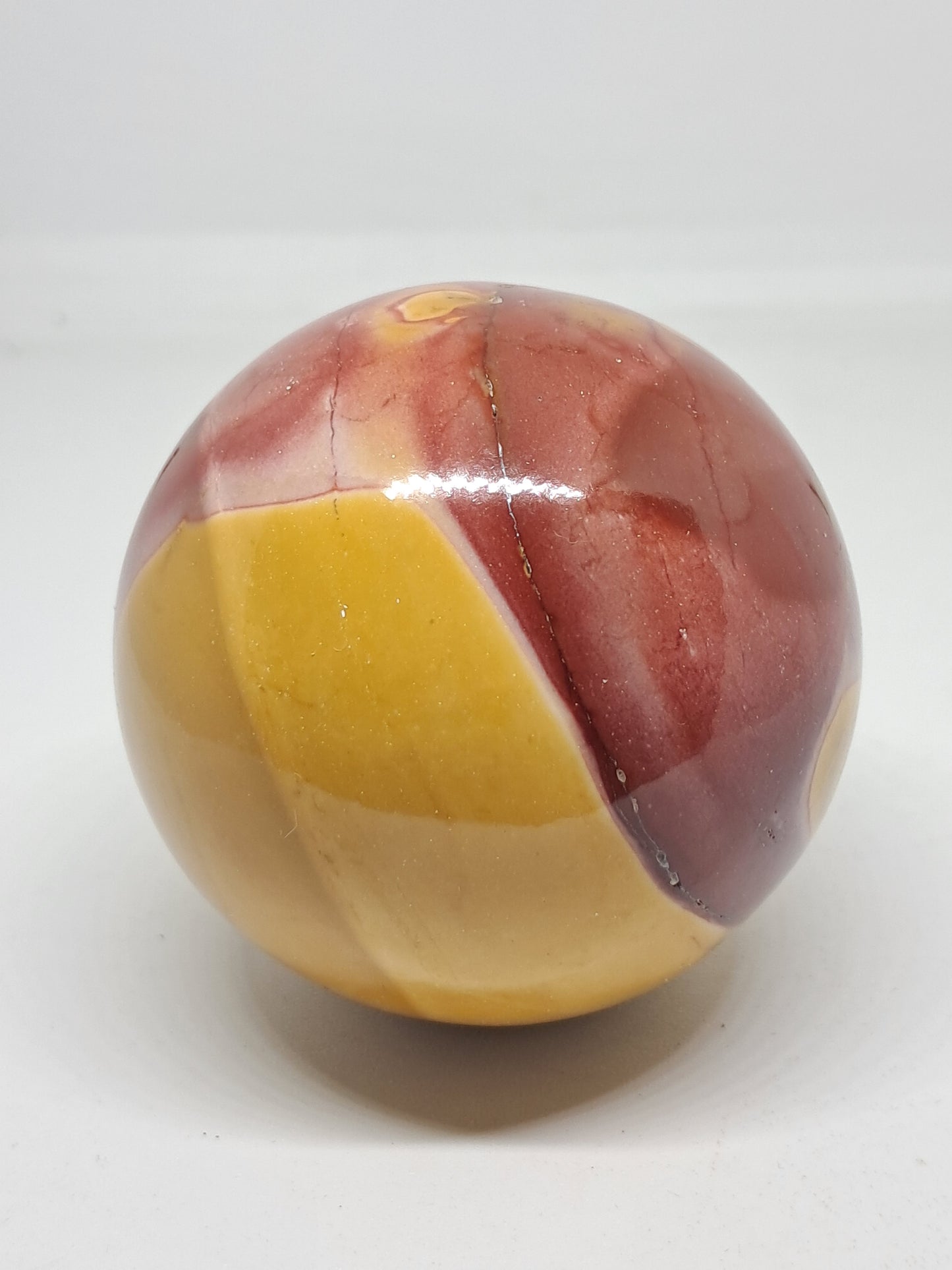 Esfera de jaspe mokaíta | Piedra natural pulida | Tamaño grande #MJP1