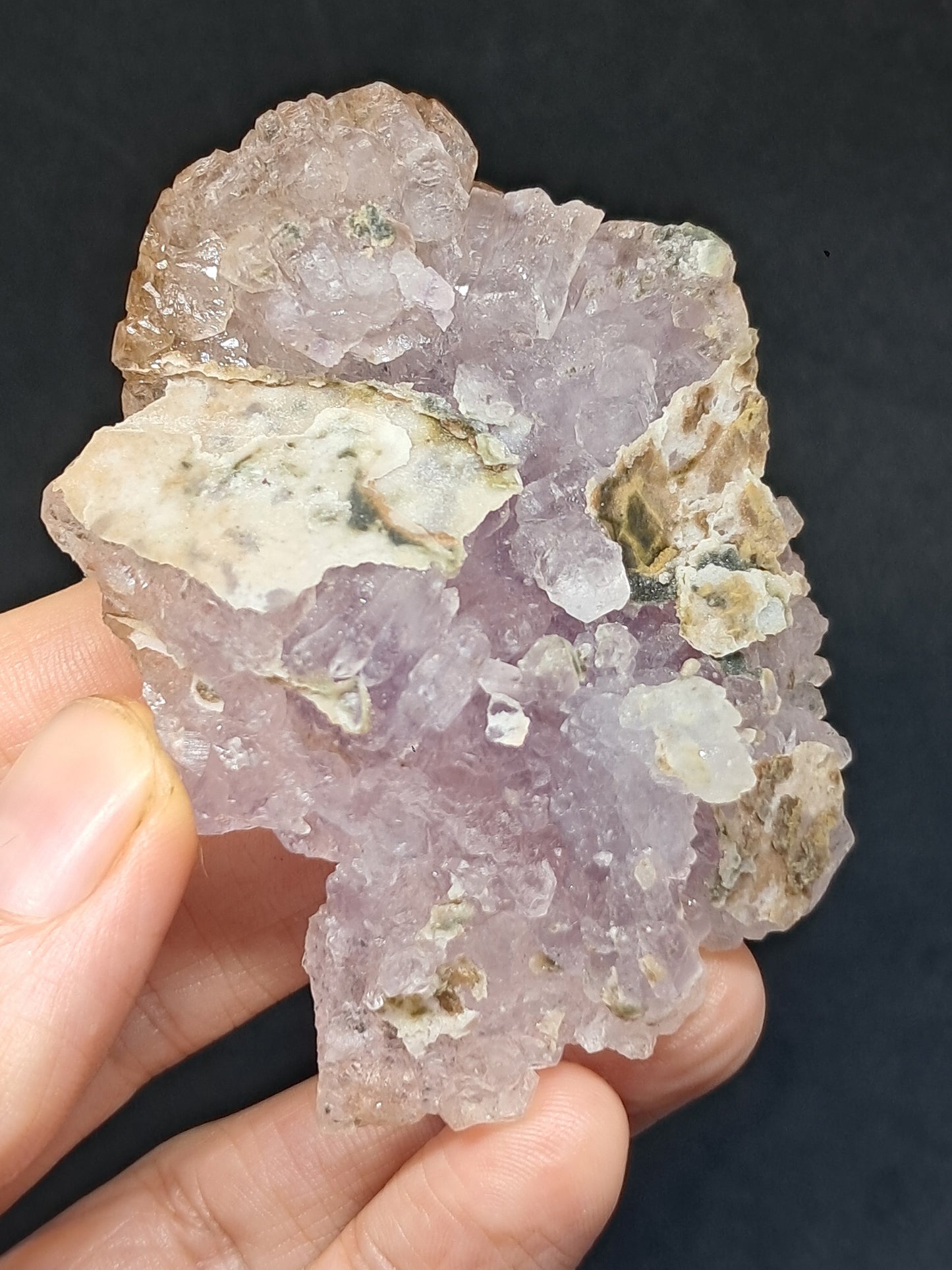 Cúmulo de amatista en cetro con óxido de hierro en forma de panal (Karur) | Cristal en bruto | Piedra natural | Ejemplar mineral n.° KA150