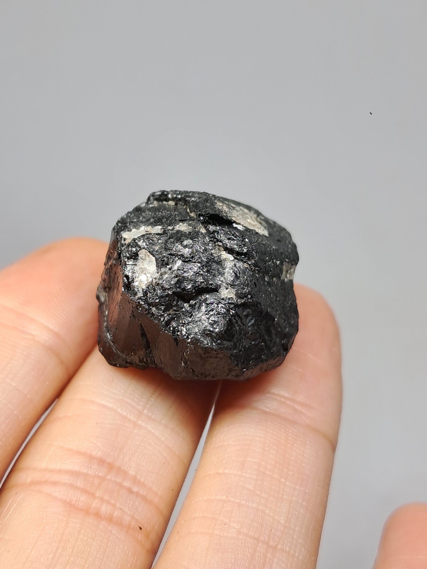 Black Tourmaline Crystal (Karnataka) Naturally Terminated | Natural Stone | Mineral Specimen #BT8
