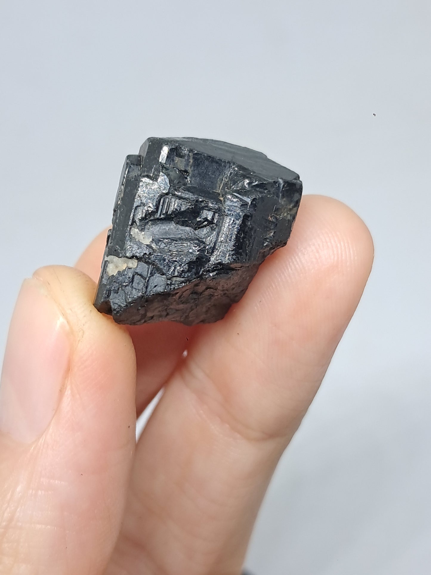Small Black Tourmaline Crystals (Karnataka) Natural Stone | Mineral Specimen #BT4