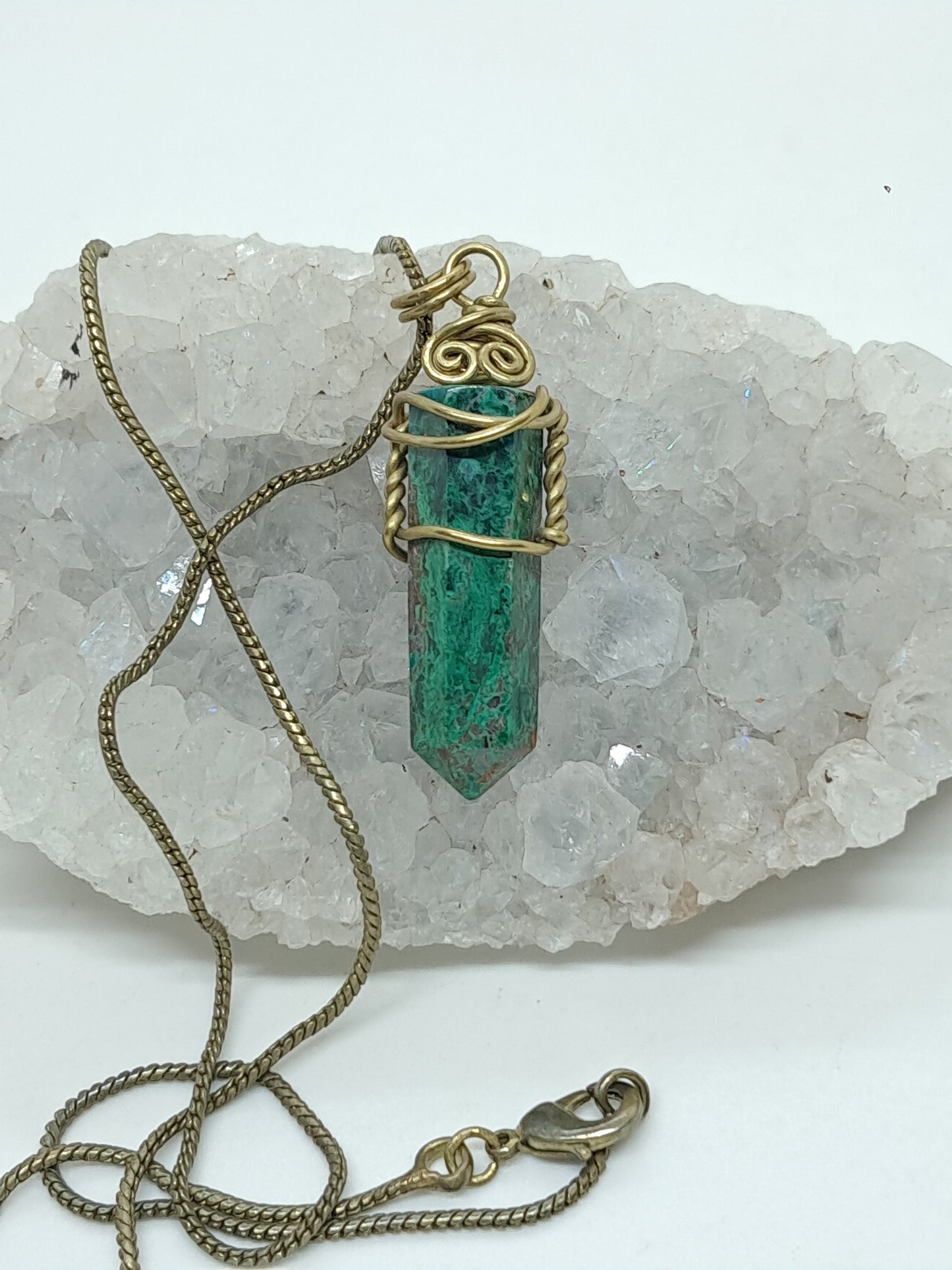 Chrysocolla Pendant | Handcrafted Jewelry #JL53