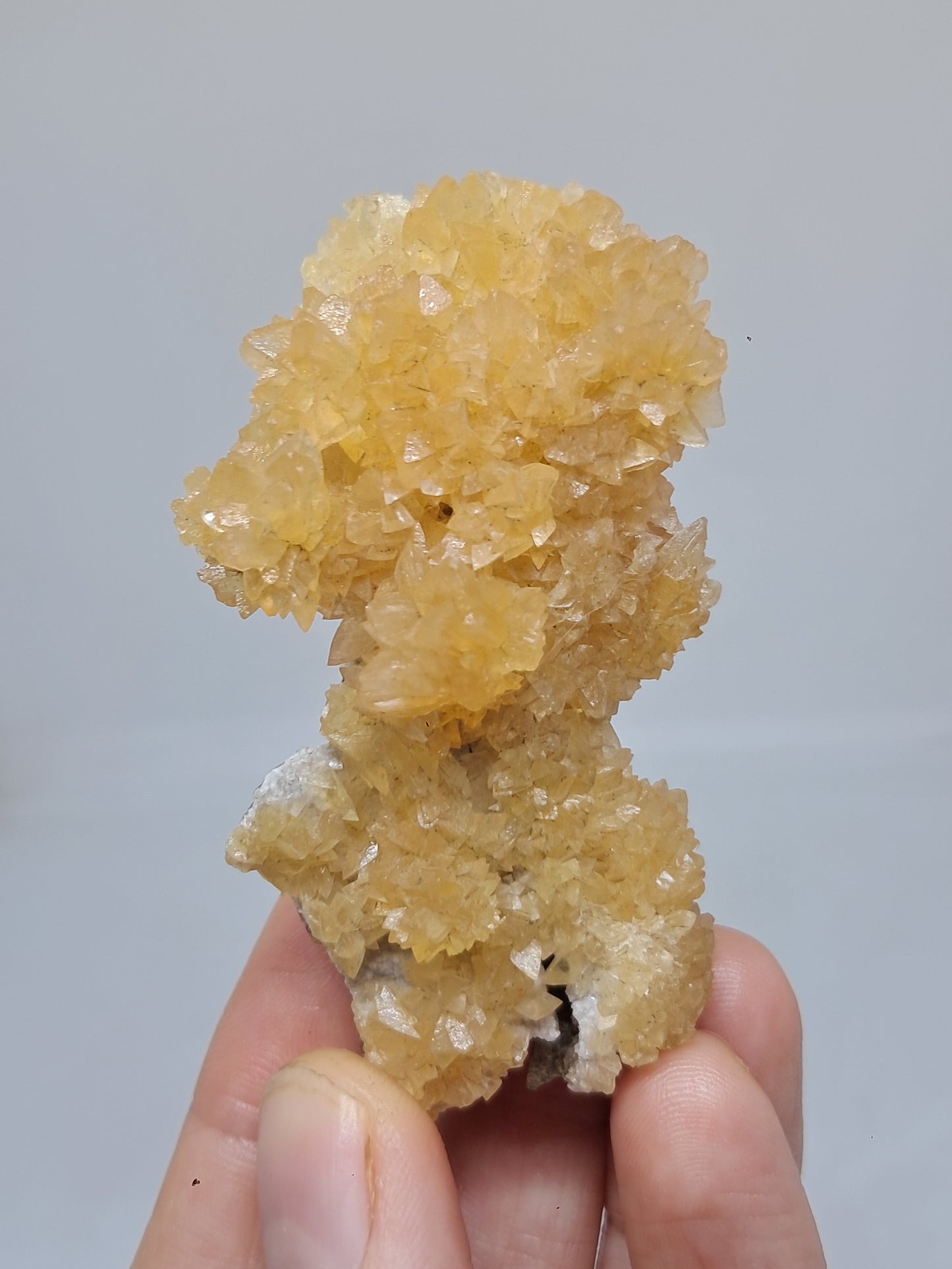 Yellow Calcite *Dog Tooth* Formation | Phosphorescent Crystals | UV Reactive (India) Rough Crystal | Natural Stone | Mineral Specimen #CA29