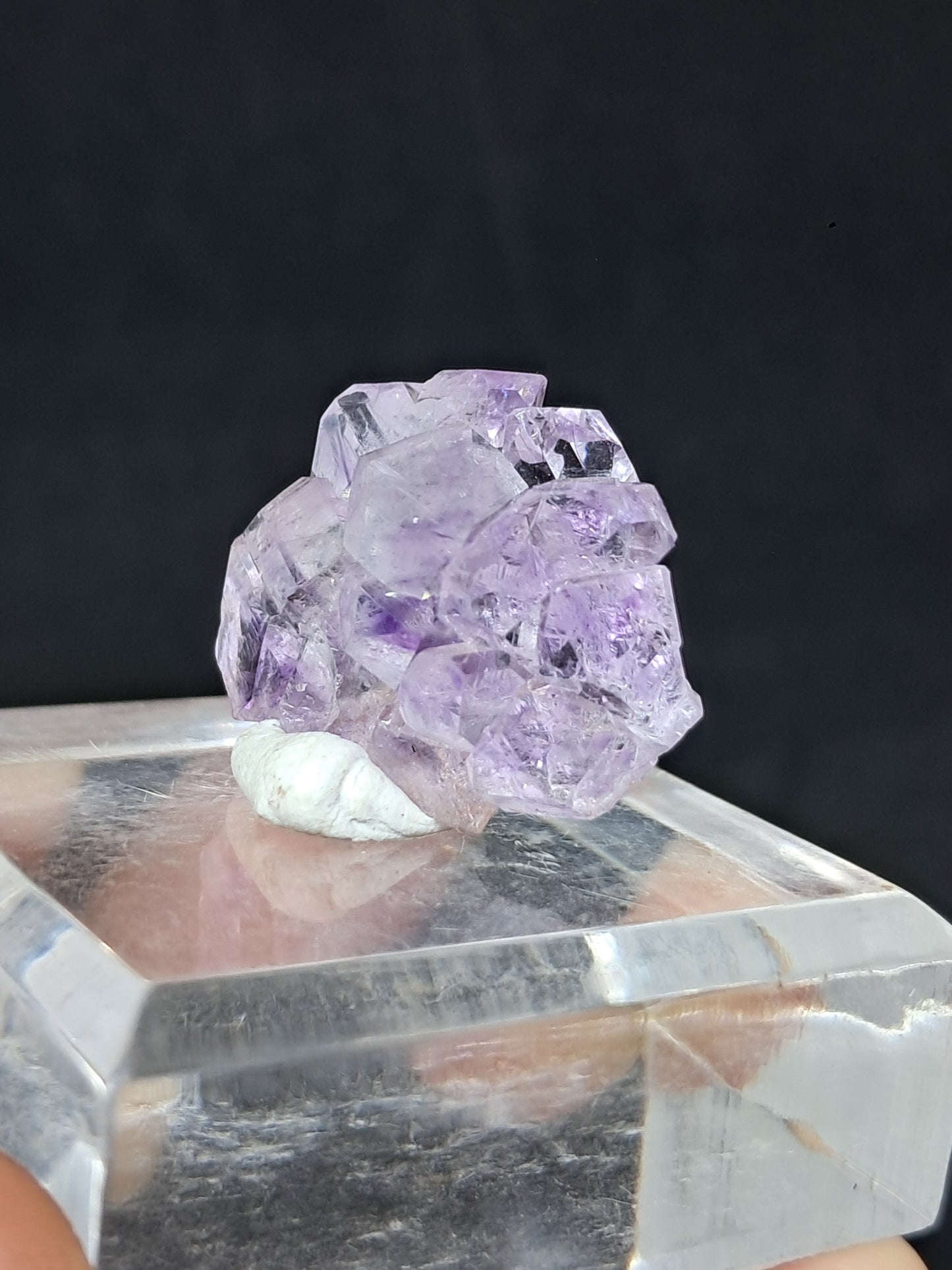 Cúmulo de cetro de amatista Karur (Karur) Cristal de cuarzo brillante | Piedra natural | Ejemplar mineral n.° KA77