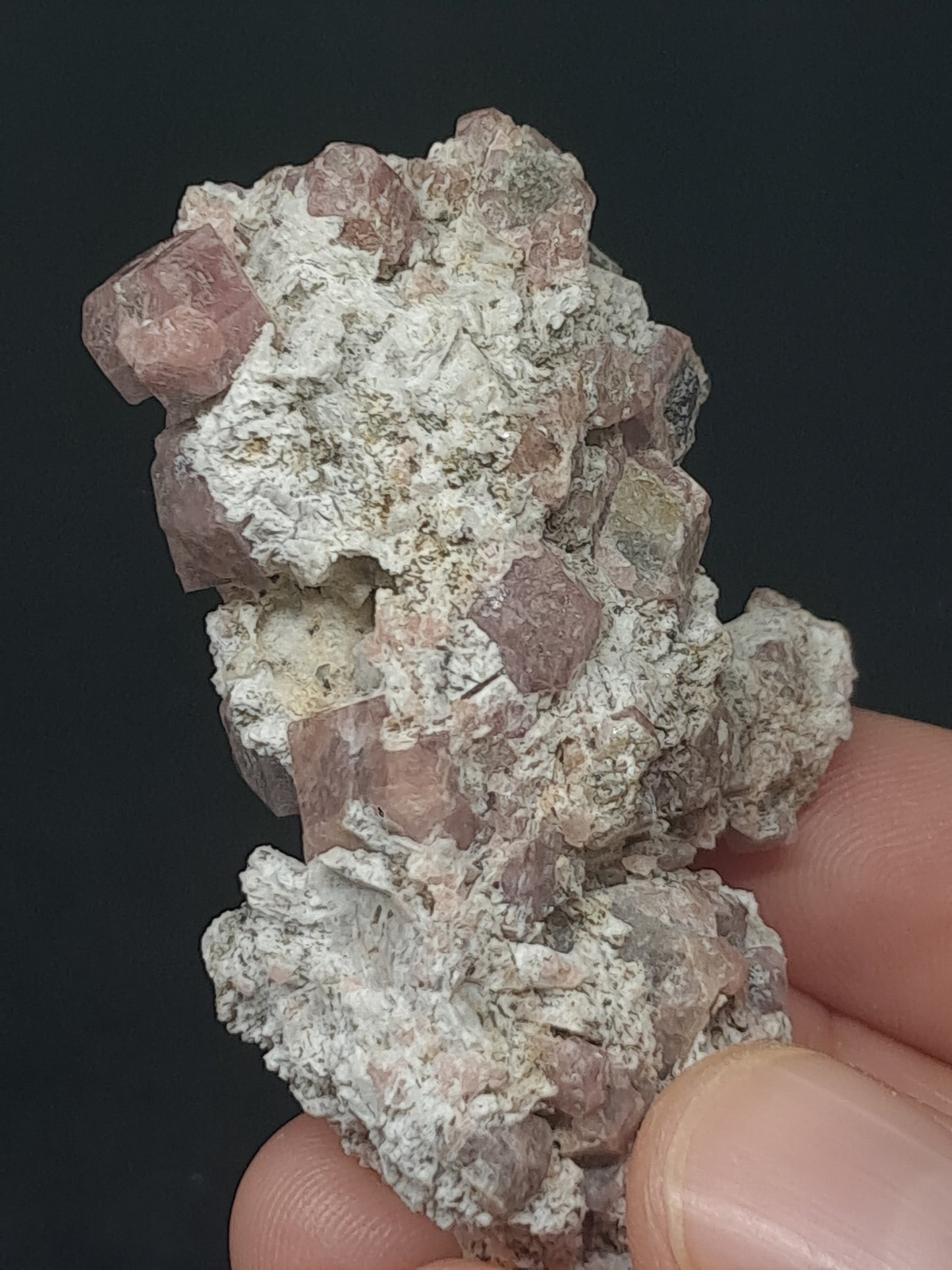 Grossular Garnet on Matrix (Mexico) Pink Garnet Cluster |Rough Crystal Stone | Mineral Specimen #GR23
