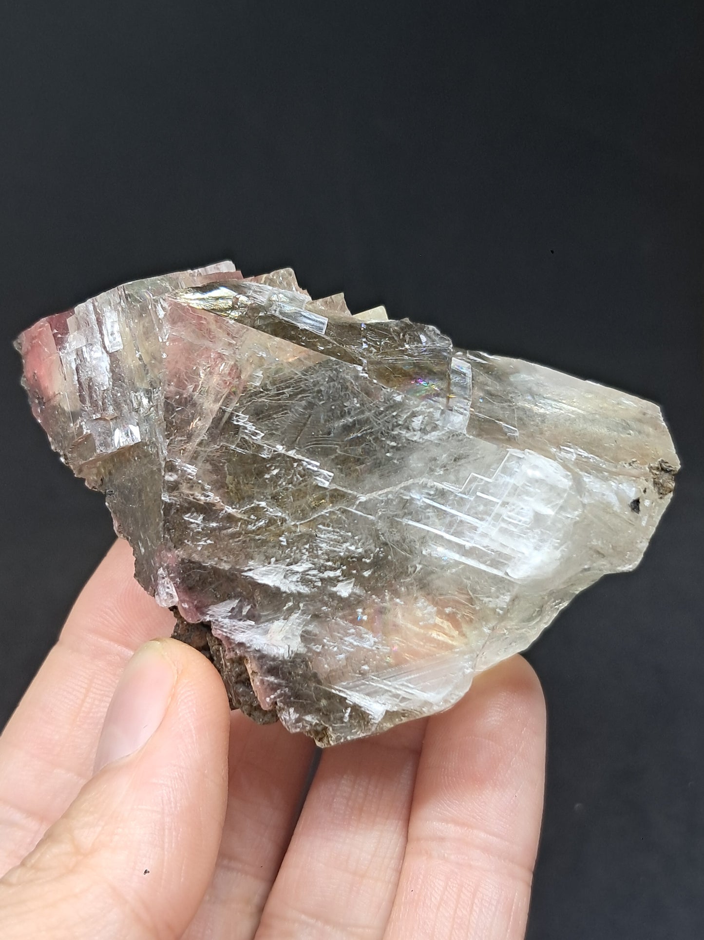 Calcita de frambuesa mohosa *Hallazgo raro* (Madhya Pradesh) Cristal natural | Piedra en bruto | Muestra mineral #CA37