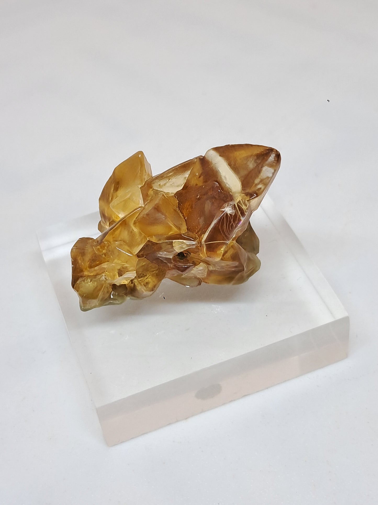Calcita amarilla miel (Maharashtra) Formación de diente de perro | Cristal natural | Ejemplar mineral n.° CA25