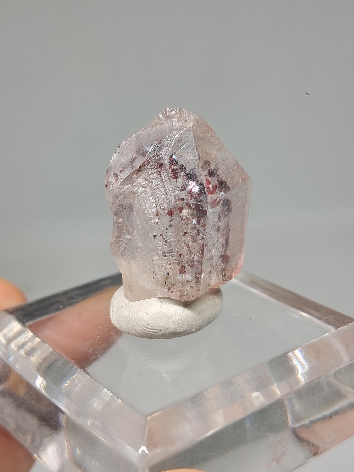 Hematite Included Quartz (Karur) Natural Crystal Point | Mineral Specimen #HPQ63
